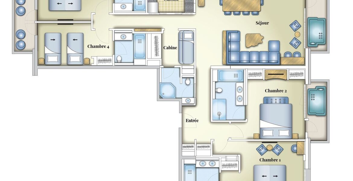 Appartement à Courchevel 1850 en location superficie de 188 