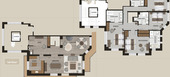 Люкс апартаменты в аренду в Куршевеле 1850 - 220 m2