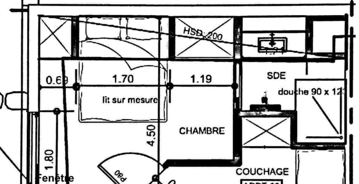 Appartement dans la résidence Le Yéti Skis aux pieds