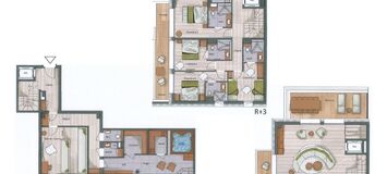 Triplex penthouse for rent in Val d'Isere