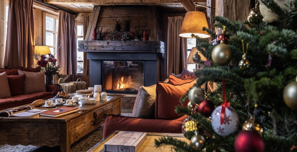 Chalet de luxe à Megève avec bain nordique et sauna