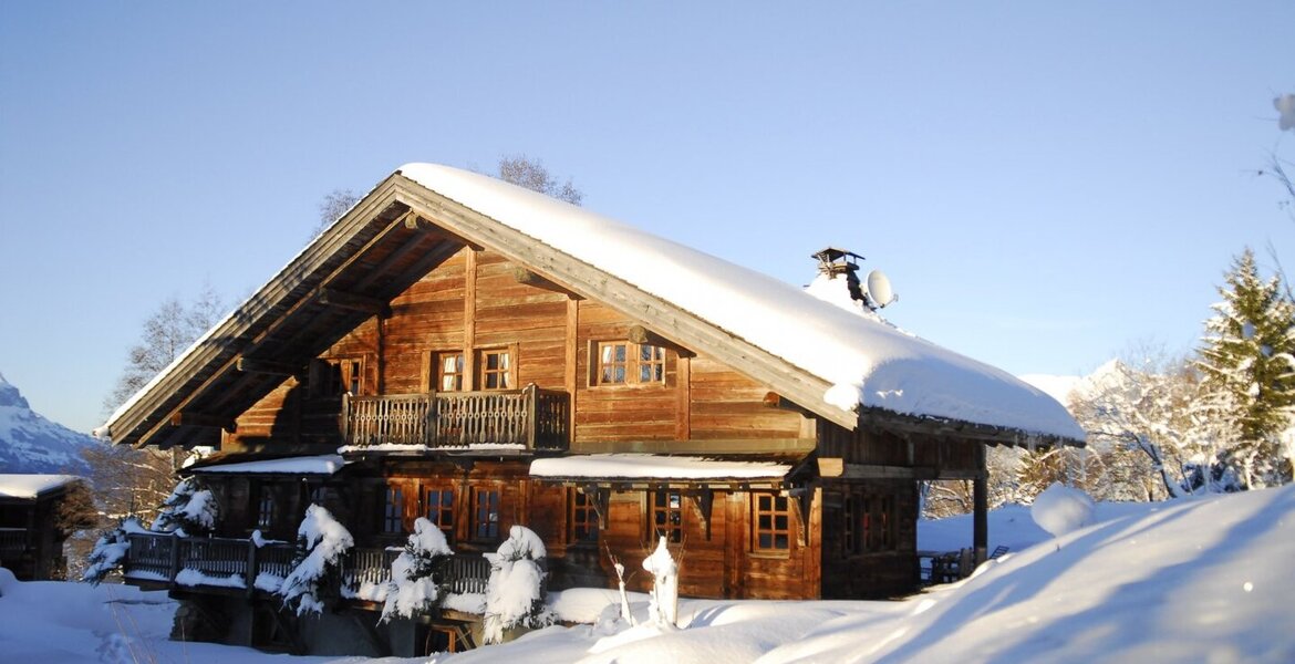 Chalet de luxe à Megève avec bain nordique et sauna