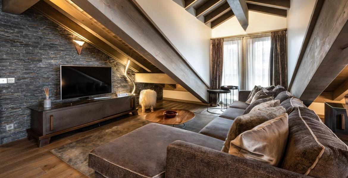 The penthouse in Courchevel 1650 Moriond, located on the 5th