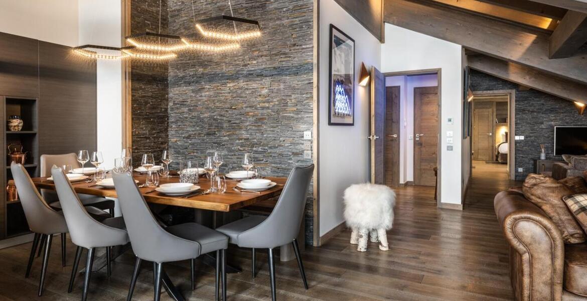 The penthouse in Courchevel 1650 Moriond, located on the 5th