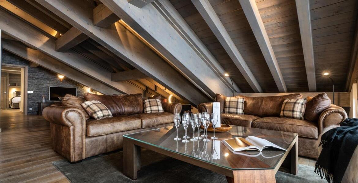 The penthouse in Courchevel 1650 Moriond, located on the 5th