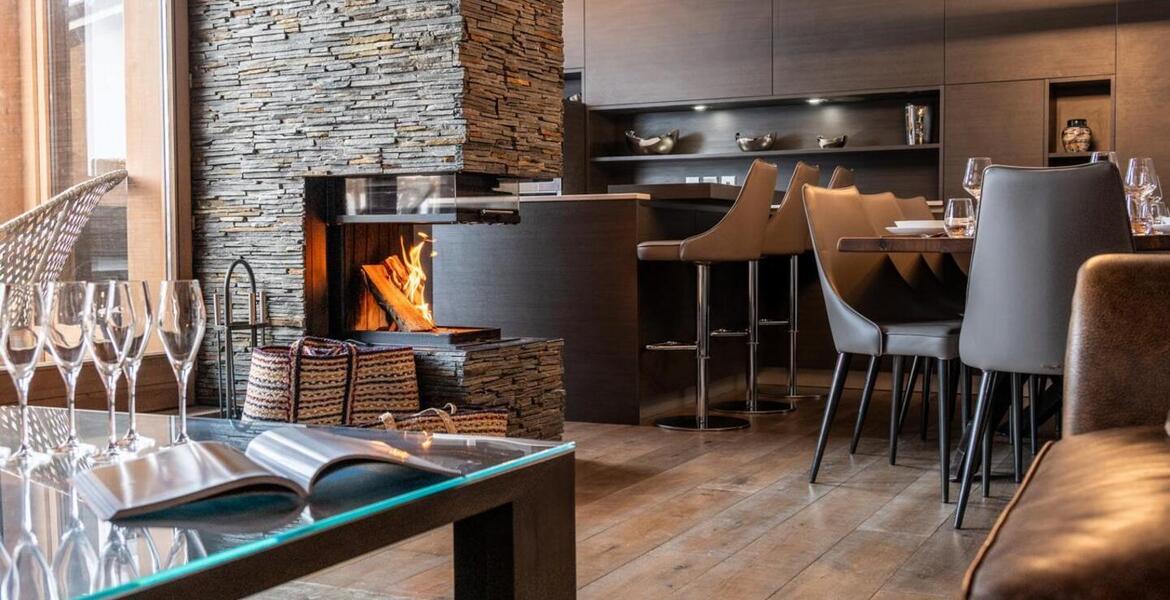 The penthouse in Courchevel 1650 Moriond, located on the 5th