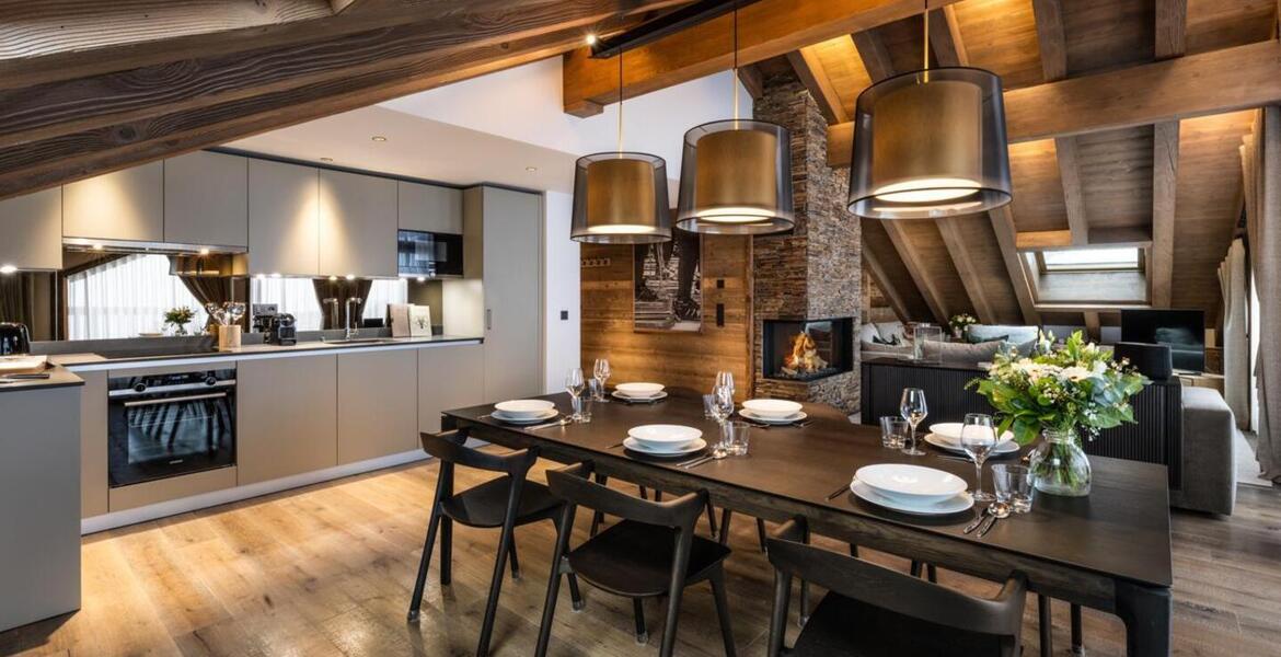 The duplex flat in Meribel