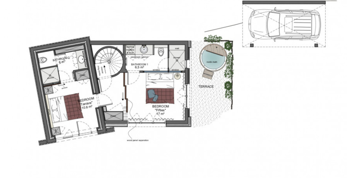 Chalet de dos dormitorios en alquiler en Courchevel 1550