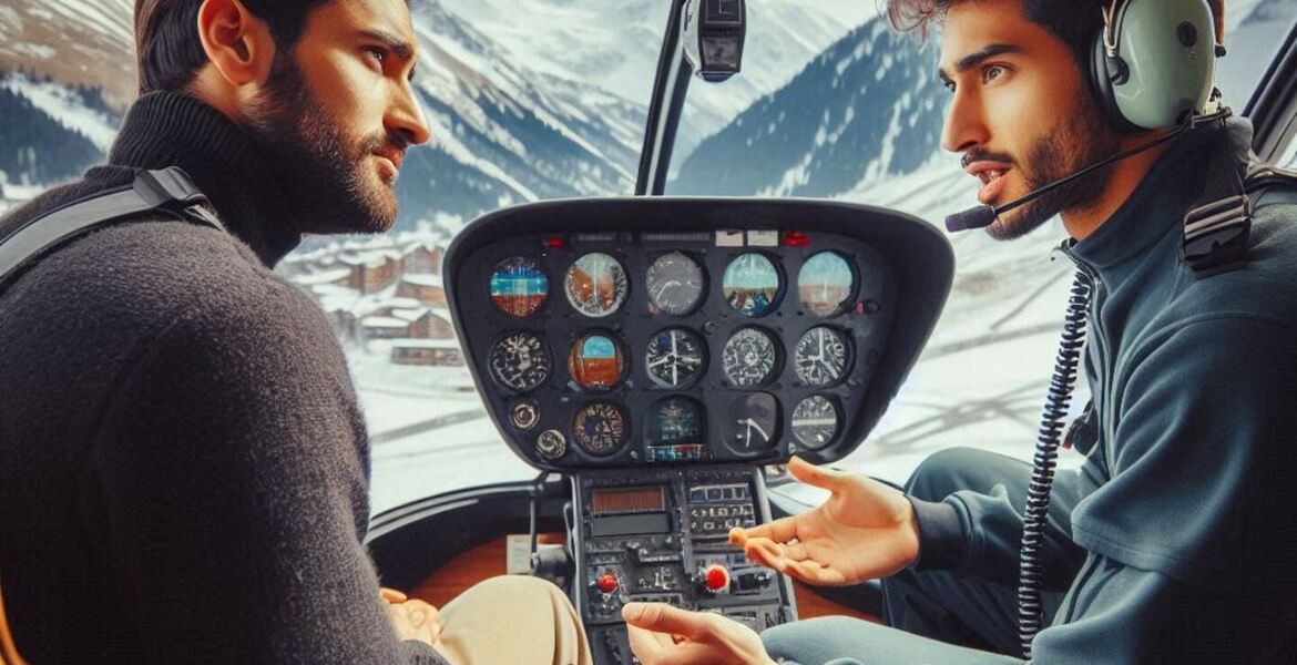 Reserva de clases de vuelo en helicóptero en Courchevel