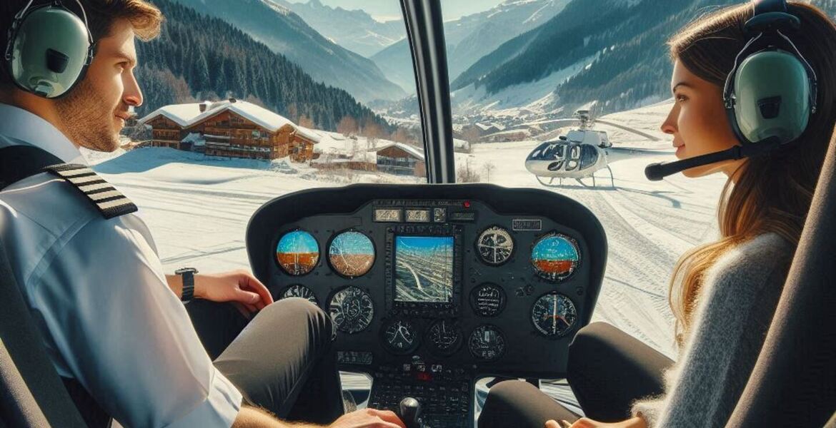 Reserva de clases de vuelo en helicóptero en Courchevel