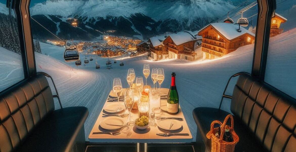 Cena en Piste basher en Courchevel